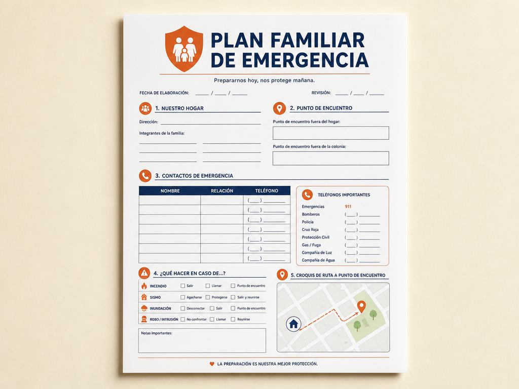 Plan familiar de emergencia imprimible